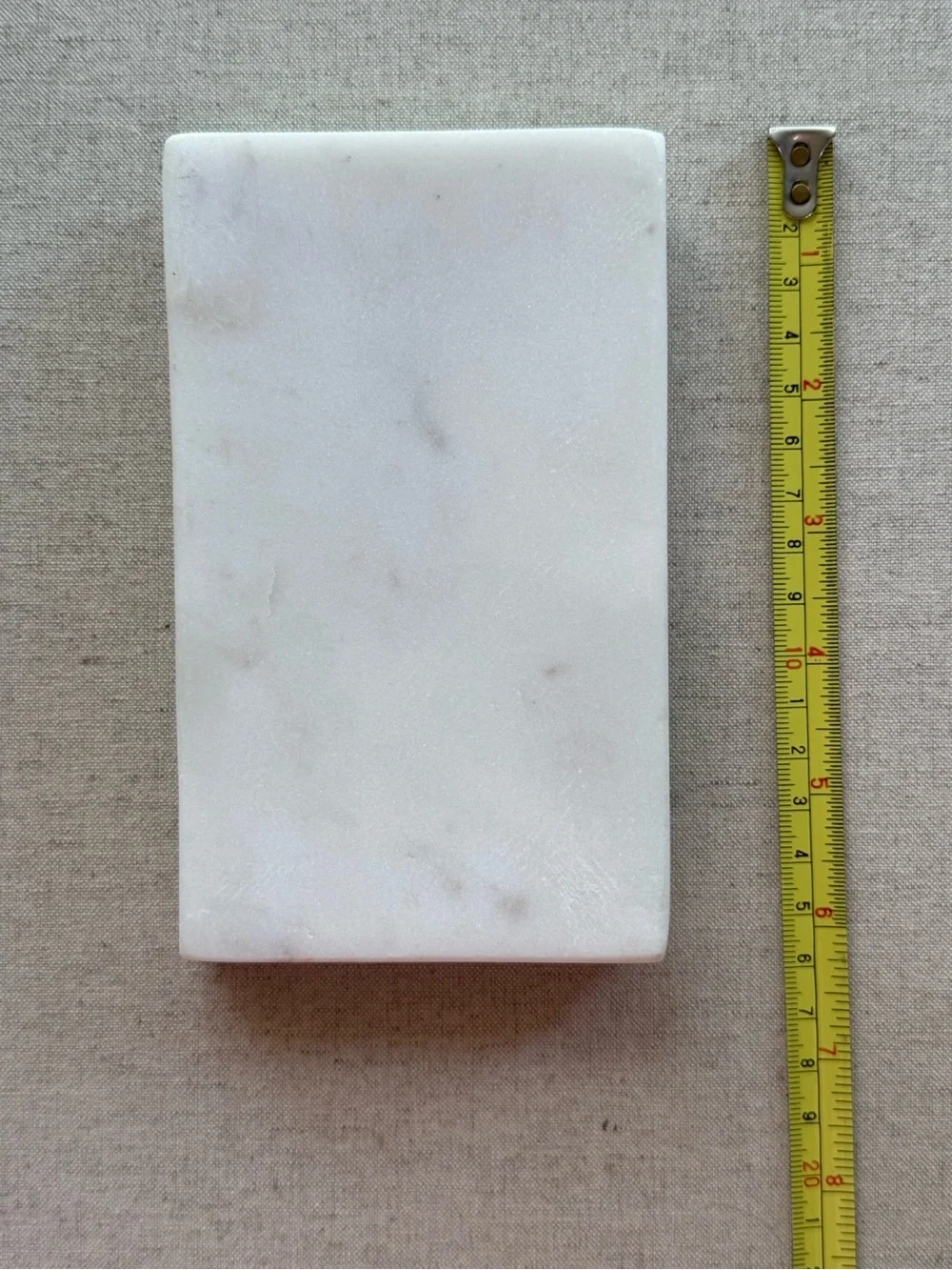 White Marble Soap Dish with Brass Accent | Modern Vanity Decor